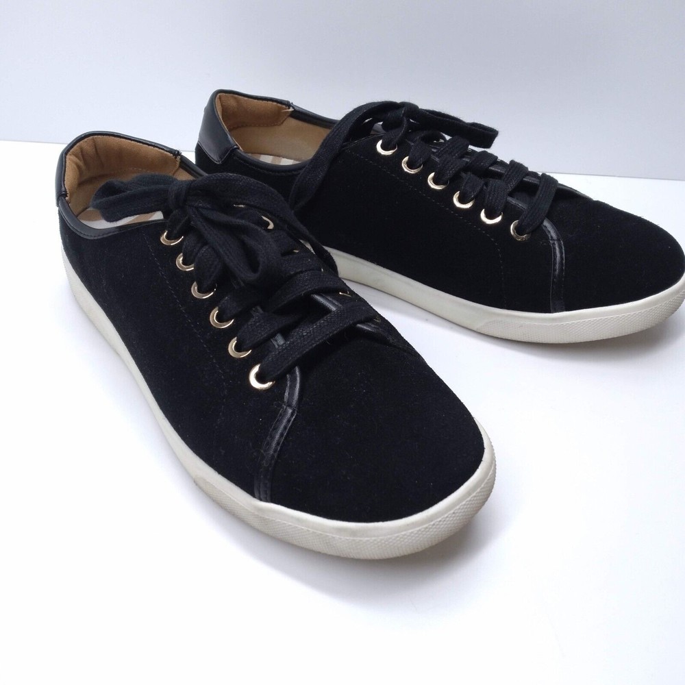 Vionic Brinley Women's Water Resistant Suede Sneaker Size 7.5 black lace up